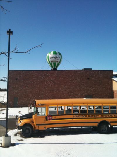 Green White Inflatable Advertising Balloon Rental